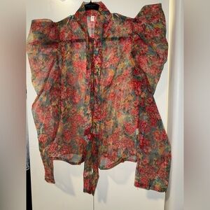Floral Sheer Blouse